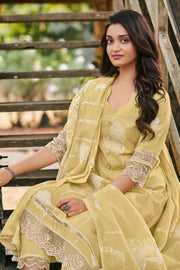 Pure Cotton Embroidery Block Print Straight Cut Salwar Kameez